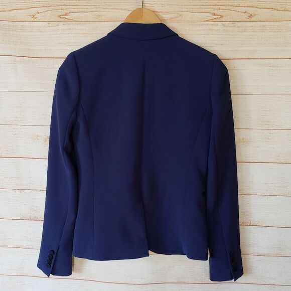 Public School for J. Crew Tailored Shawl Collar Tuxedo Jacket Blazer Royal Blue - Picture 6 of 12